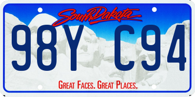 SD license plate 98YC94