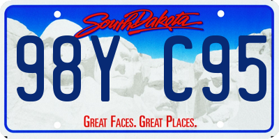 SD license plate 98YC95