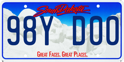 SD license plate 98YD00