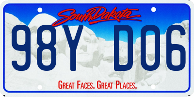 SD license plate 98YD06