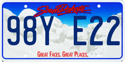 SD license plate 98YE22