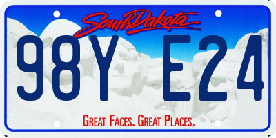 SD license plate 98YE24