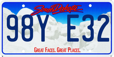 SD license plate 98YE32