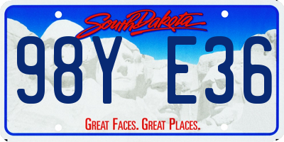 SD license plate 98YE36