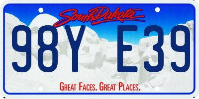 SD license plate 98YE39