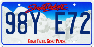 SD license plate 98YE72