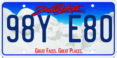 SD license plate 98YE80