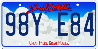 SD license plate 98YE84