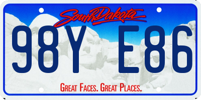 SD license plate 98YE86