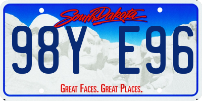 SD license plate 98YE96