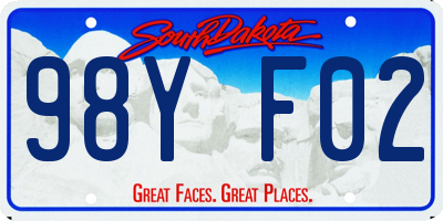 SD license plate 98YF02