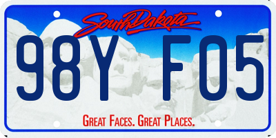 SD license plate 98YF05