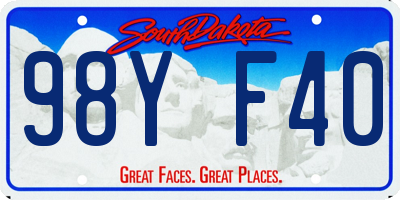 SD license plate 98YF40