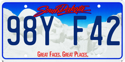 SD license plate 98YF42