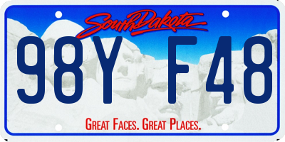 SD license plate 98YF48
