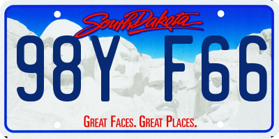 SD license plate 98YF66