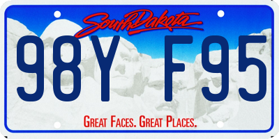 SD license plate 98YF95