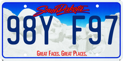 SD license plate 98YF97