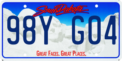 SD license plate 98YG04