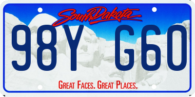 SD license plate 98YG60