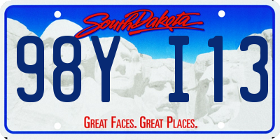 SD license plate 98YI13