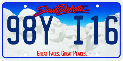 SD license plate 98YI16