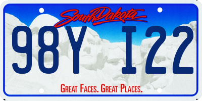 SD license plate 98YI22