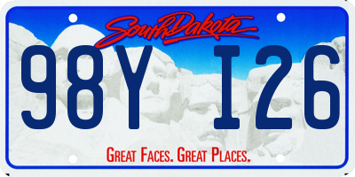 SD license plate 98YI26