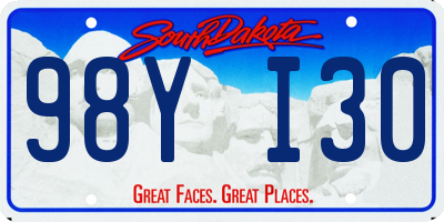 SD license plate 98YI30