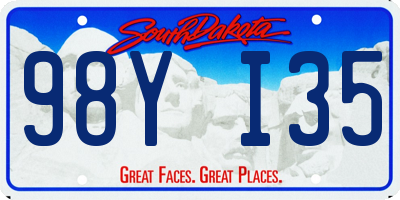 SD license plate 98YI35