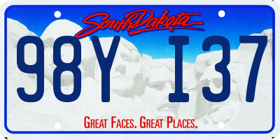 SD license plate 98YI37