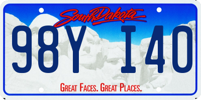 SD license plate 98YI40