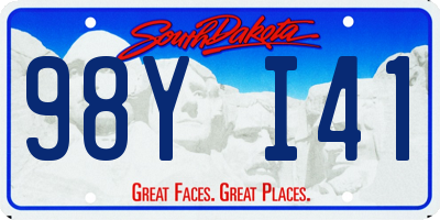 SD license plate 98YI41