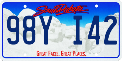 SD license plate 98YI42
