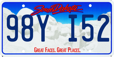 SD license plate 98YI52