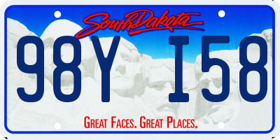 SD license plate 98YI58