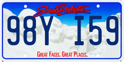 SD license plate 98YI59