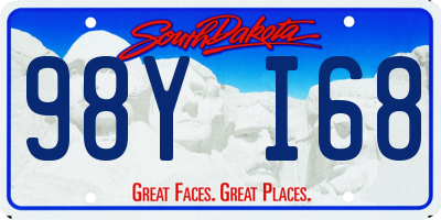 SD license plate 98YI68