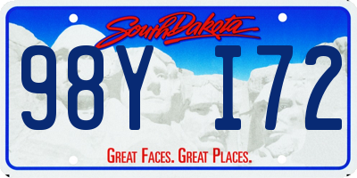 SD license plate 98YI72