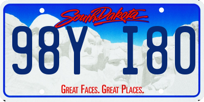 SD license plate 98YI80