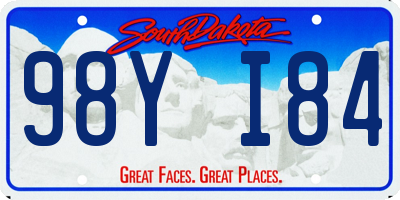 SD license plate 98YI84