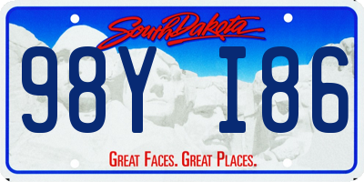 SD license plate 98YI86