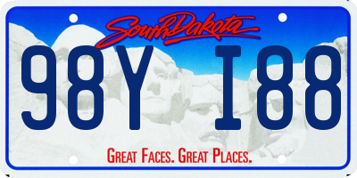 SD license plate 98YI88