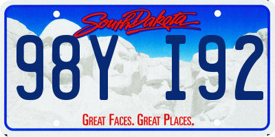 SD license plate 98YI92