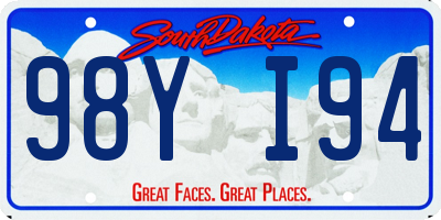 SD license plate 98YI94