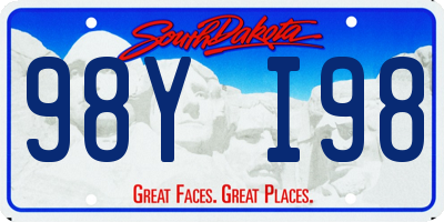 SD license plate 98YI98