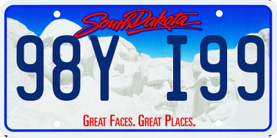 SD license plate 98YI99