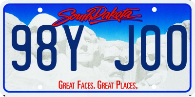 SD license plate 98YJ00