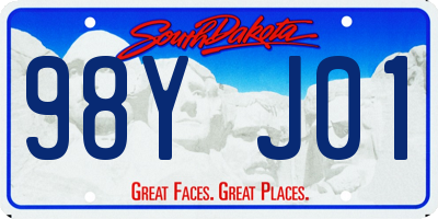 SD license plate 98YJ01