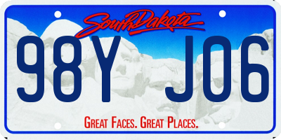 SD license plate 98YJ06